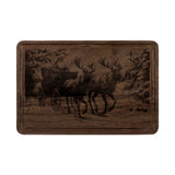 Santa Sleigh with Reindeer Engraved Wooden Cutting Board
