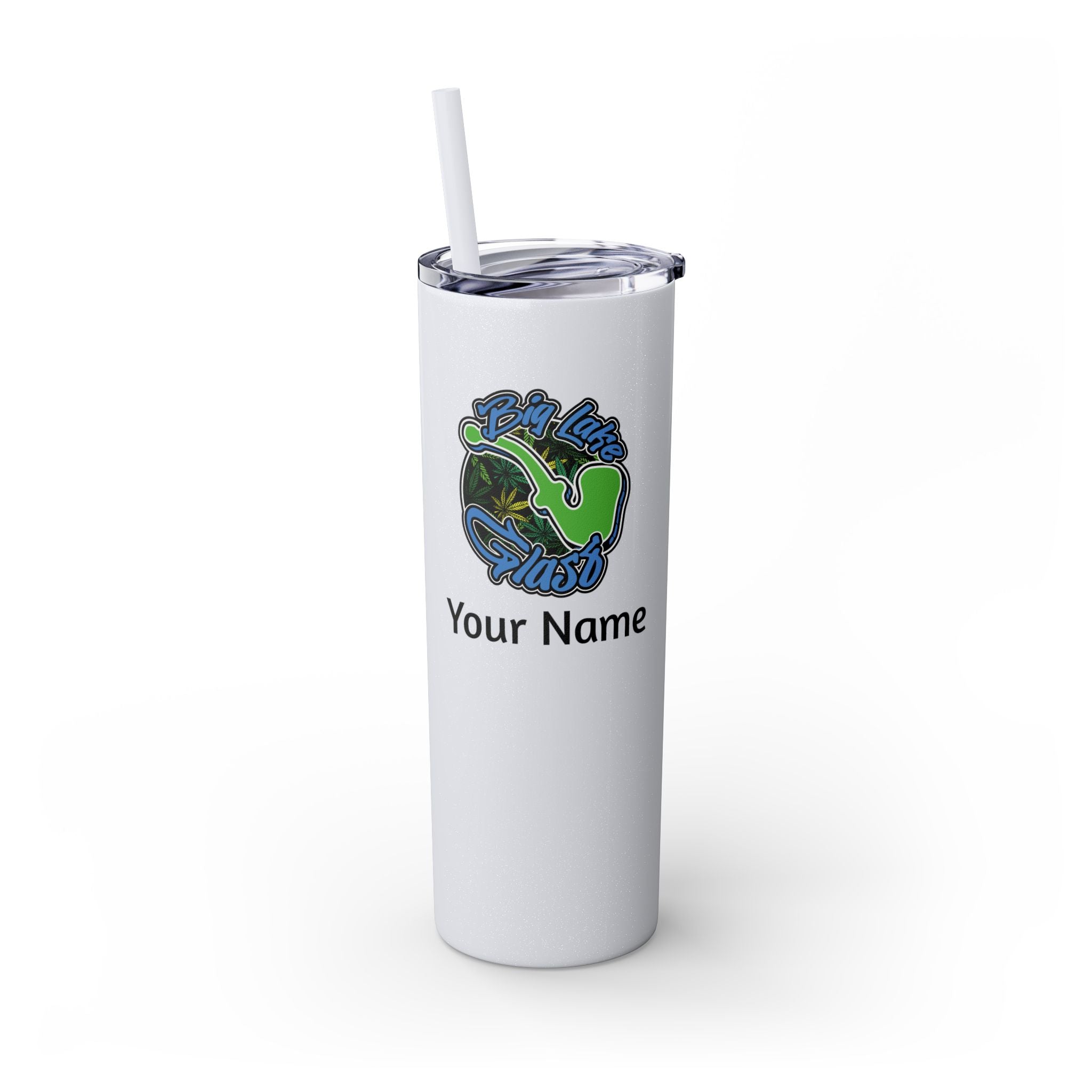 Skinny Steel Tumbler with Straw - 20oz - Big Lake Glass Pipe