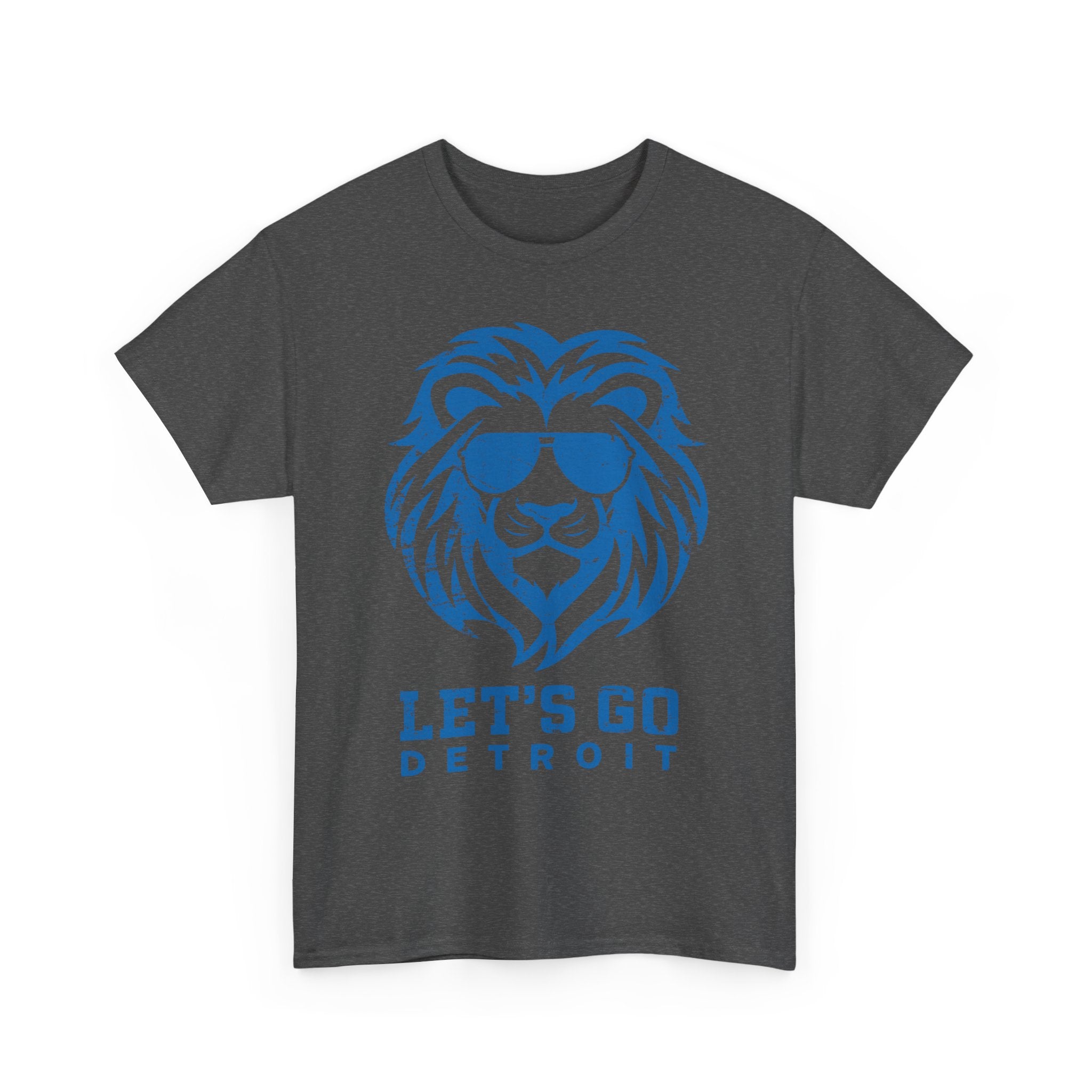 Let's Go Detroit Lion Blue Basic T-Shirt - Unisex