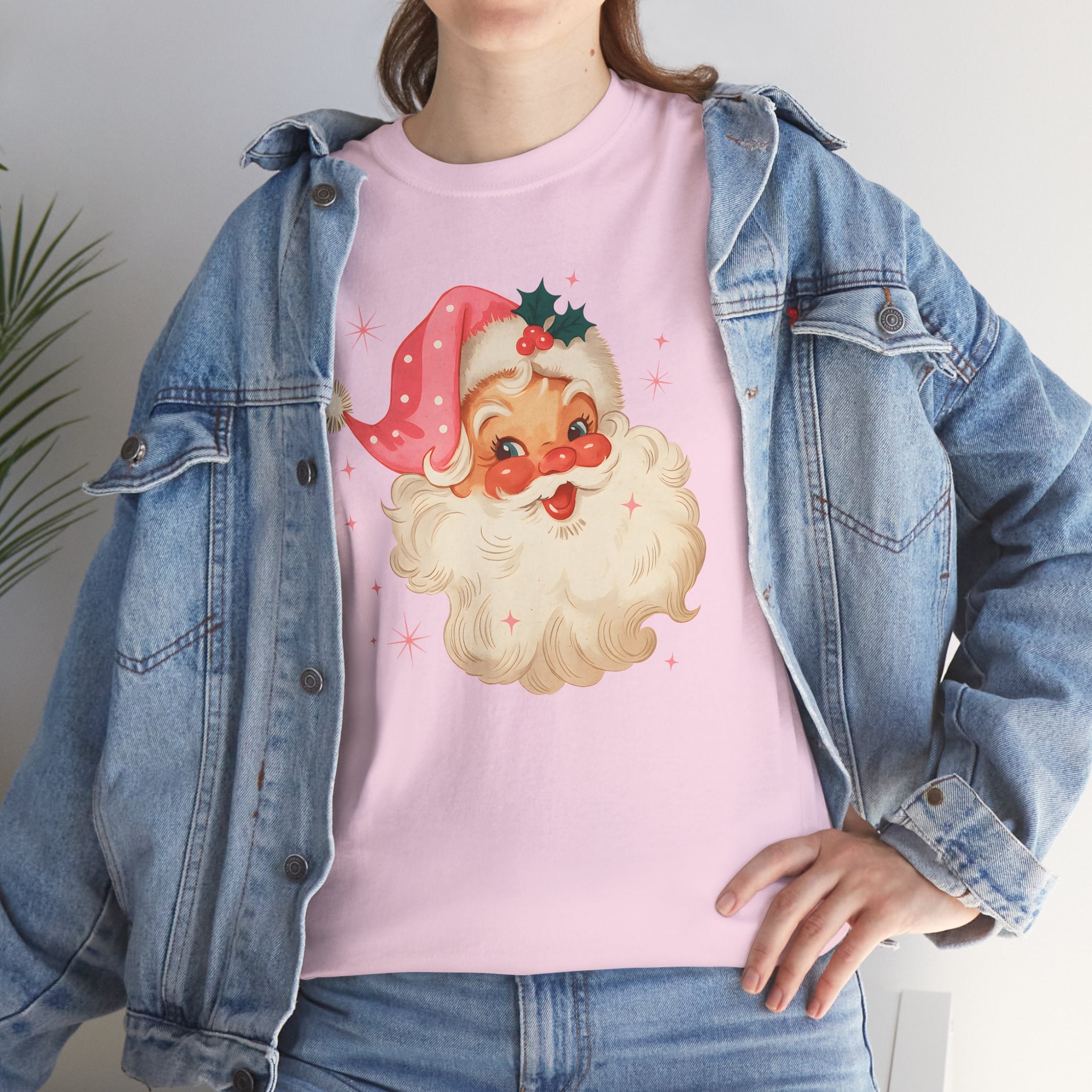 Pink Santa Basic T-Shirt - Unisex