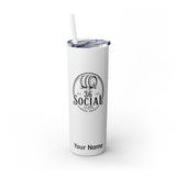 Skinny Steel Tumbler with Straw - 20oz - 36 Social