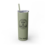 Skinny Steel Tumbler with Straw - 20oz - 36 Social