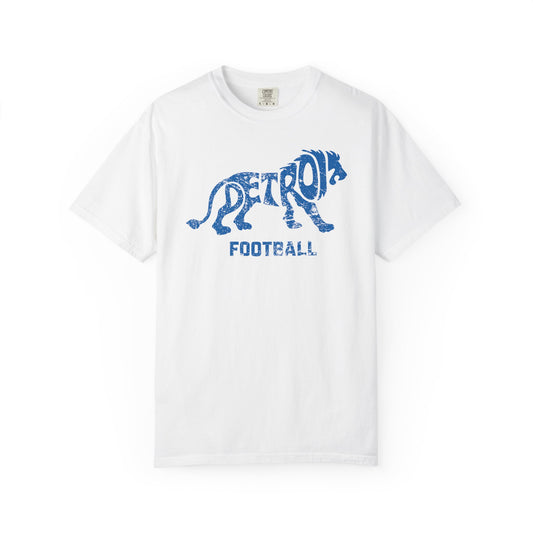 Detroit Football Lion Blue Premium T-Shirt - Unisex