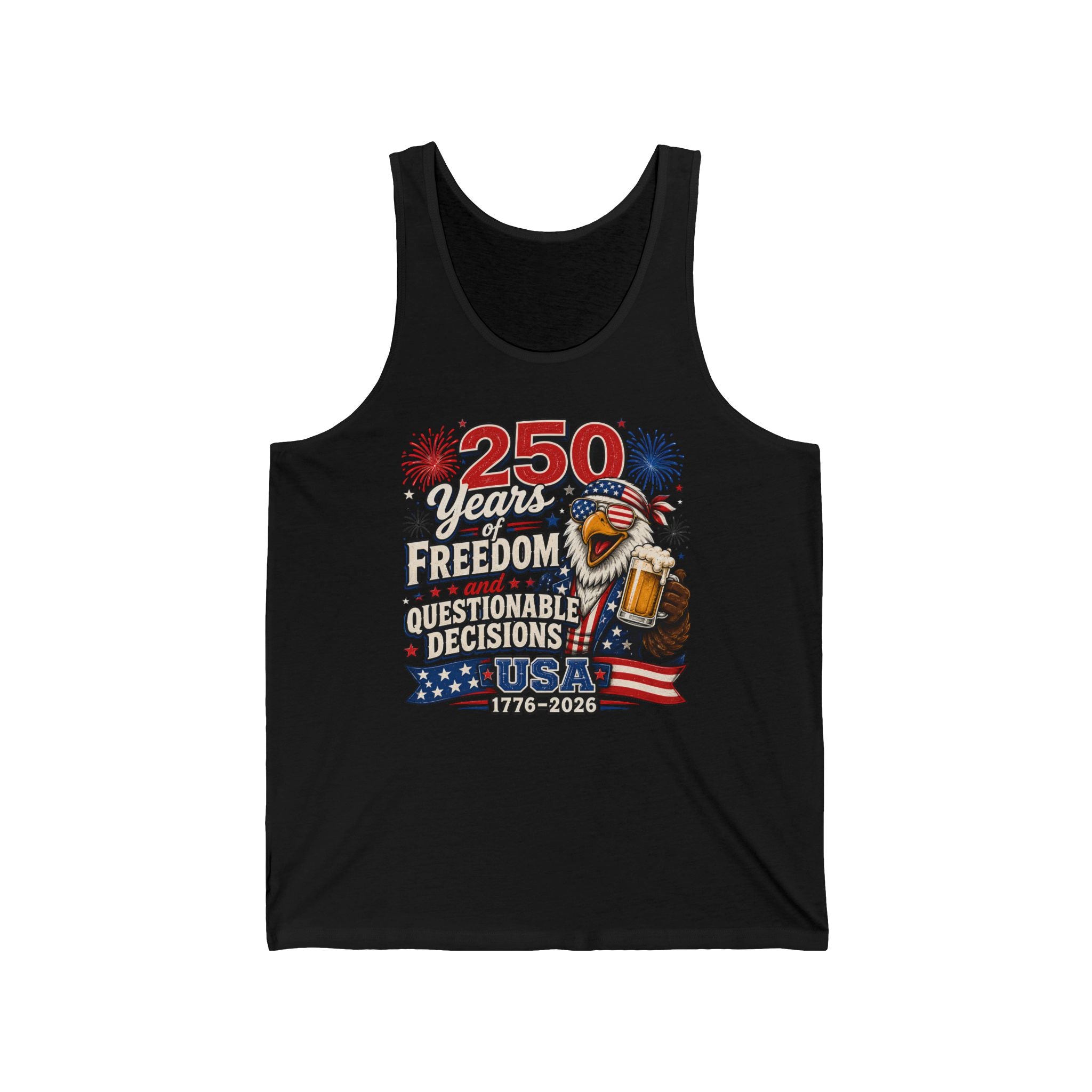 Funny Eagle Beer Mug 1776 2026 Distressed Patriotic Basic T-Shirt - Unisex