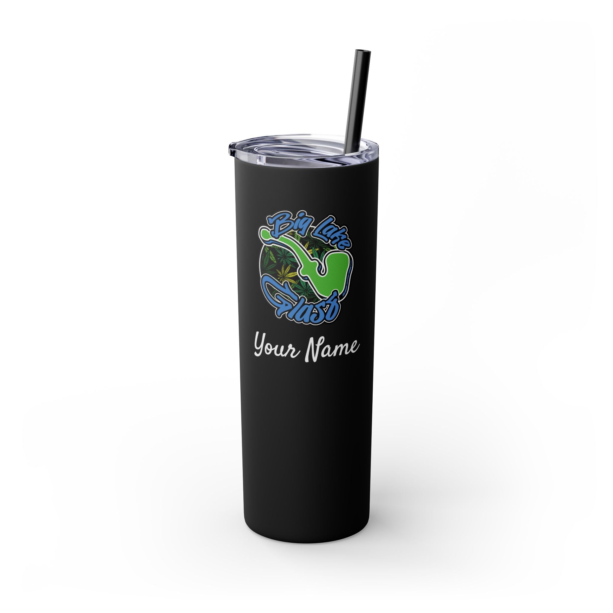 Skinny Steel Tumbler with Straw - 20oz - Big Lake Glass Pipe