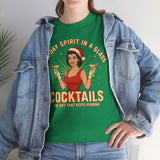 Holiday Spirit In A Glass Cocktails Basic T-Shirt - Unisex