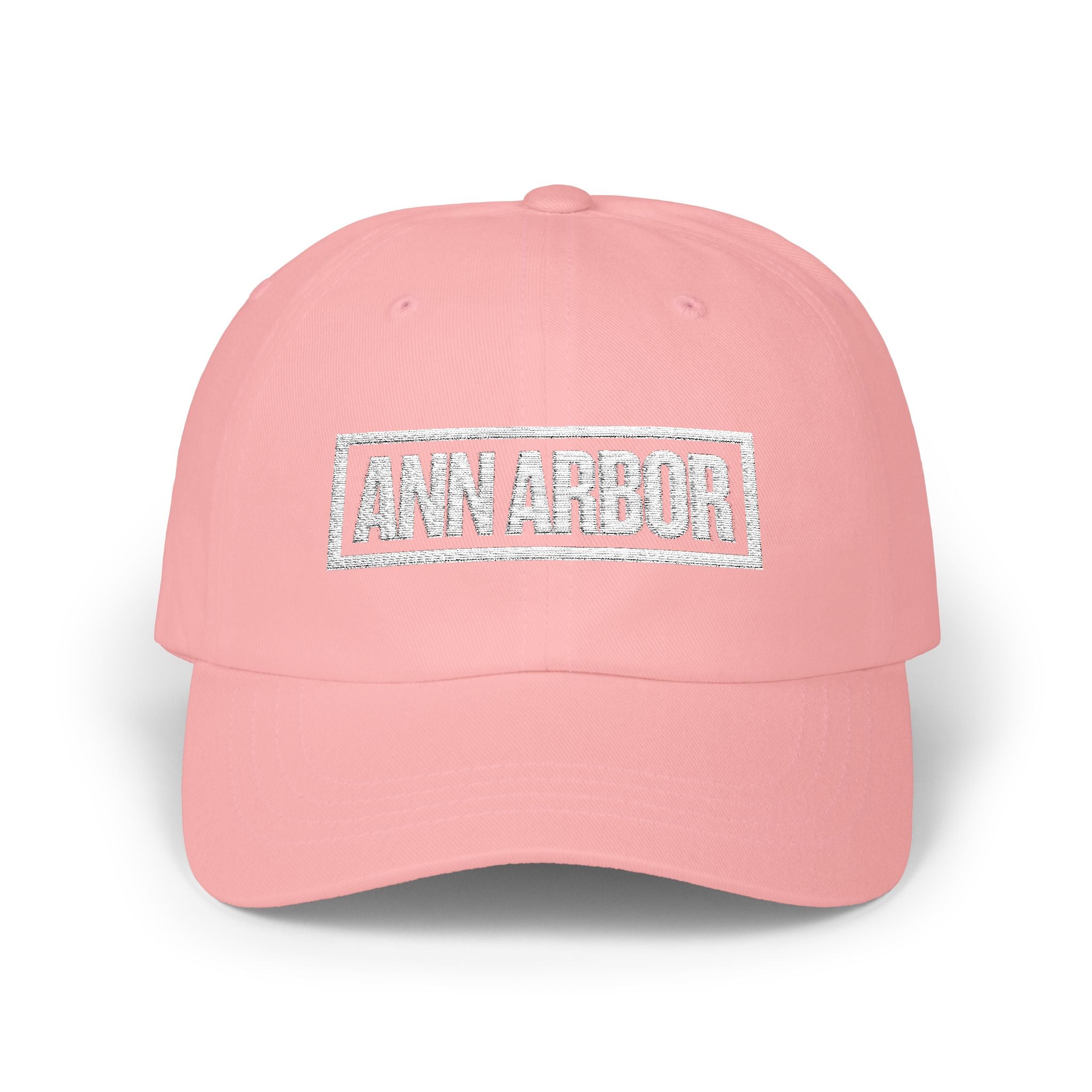 Ann Arbor Bold & Square White Embroidery Dad Cap