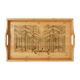 Winter Wonderland Forest Personalized Engraved Bamboo Serving Tray