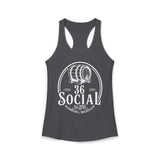 36 Social Logo 2 Black SL Basic Racerback Tank Top - Women's
