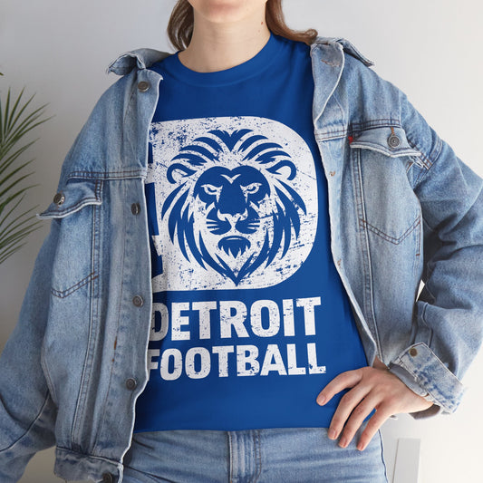 Detroit Football White Basic T-Shirt - Unisex