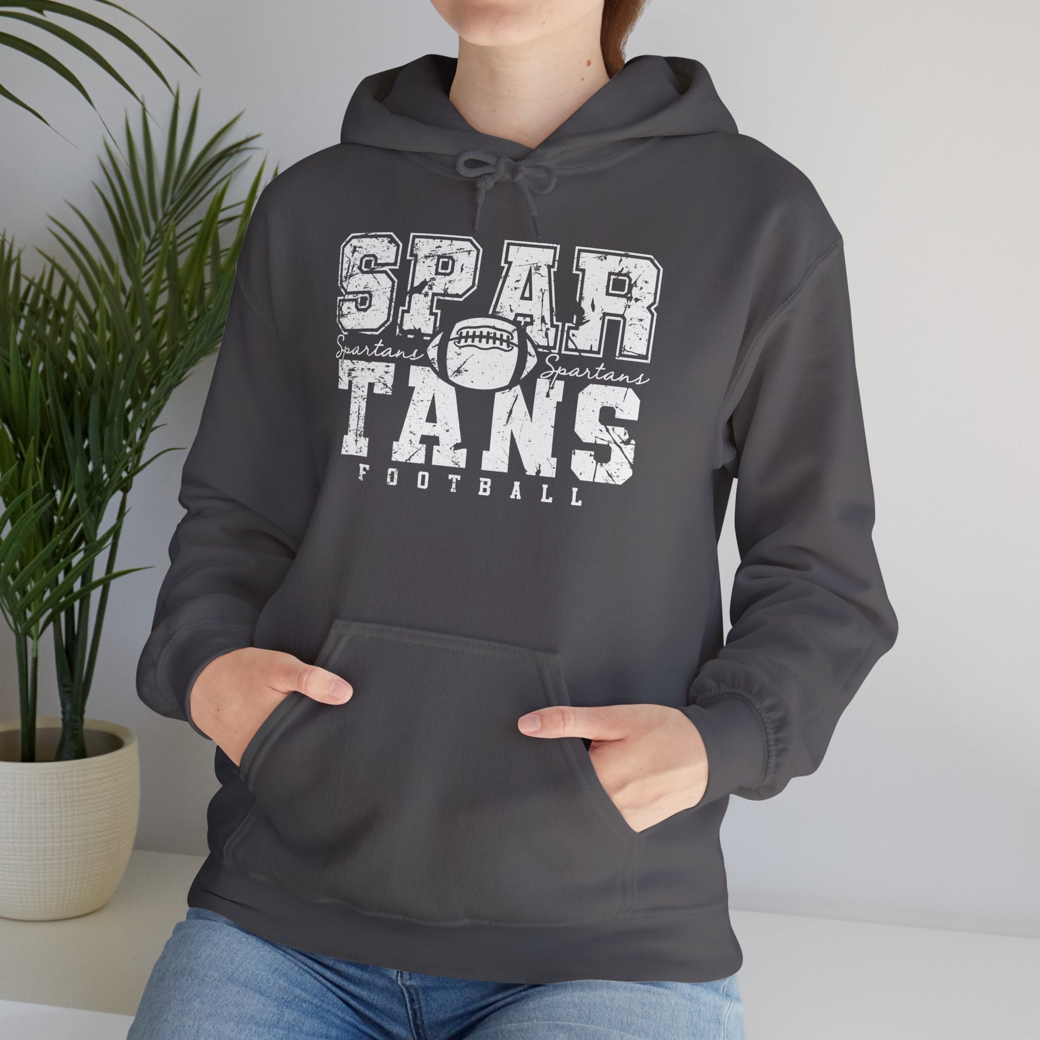 Spartans Football White Hoodie - Unisex