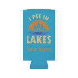 Can Cooler - Skinny - I Pee In Lakes Retro Sun