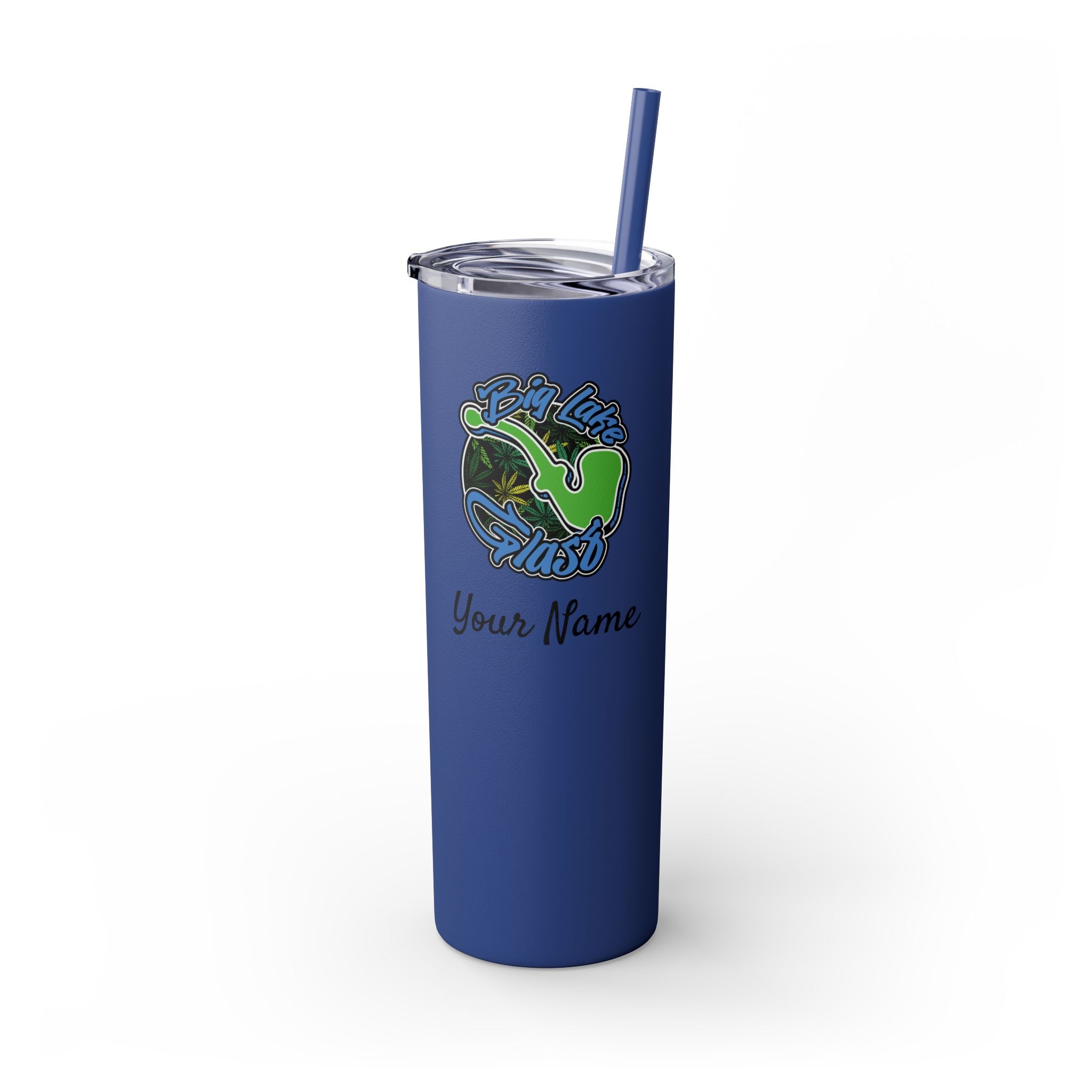 Skinny Steel Tumbler with Straw - 20oz - Big Lake Glass Pipe