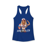 Cute Doll Party 1776 2026 Funny Patriotic Americana Basic Racerback Tank Top - Women's