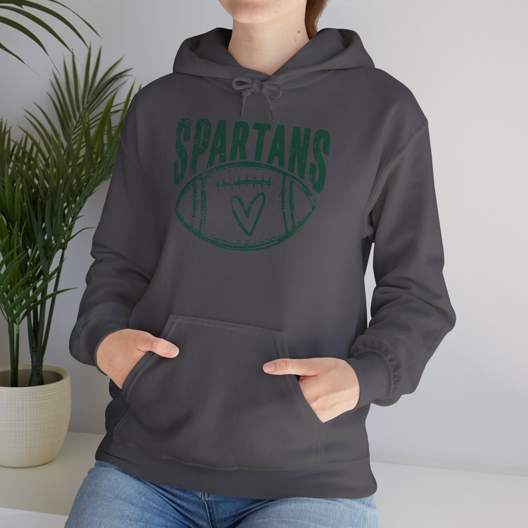 Spartans Heart Green Hoodie - Unisex