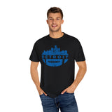 Detroit Football Skyline Blue Premium T-Shirt - Unisex