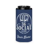 36 Social Logo 2 SL Can Cooler - Skinny - Dark Blue (Satisfy)