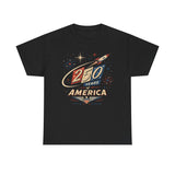 Rocket Space 250 Years America Retro Patriotic Americana Basic T-Shirt - Unisex