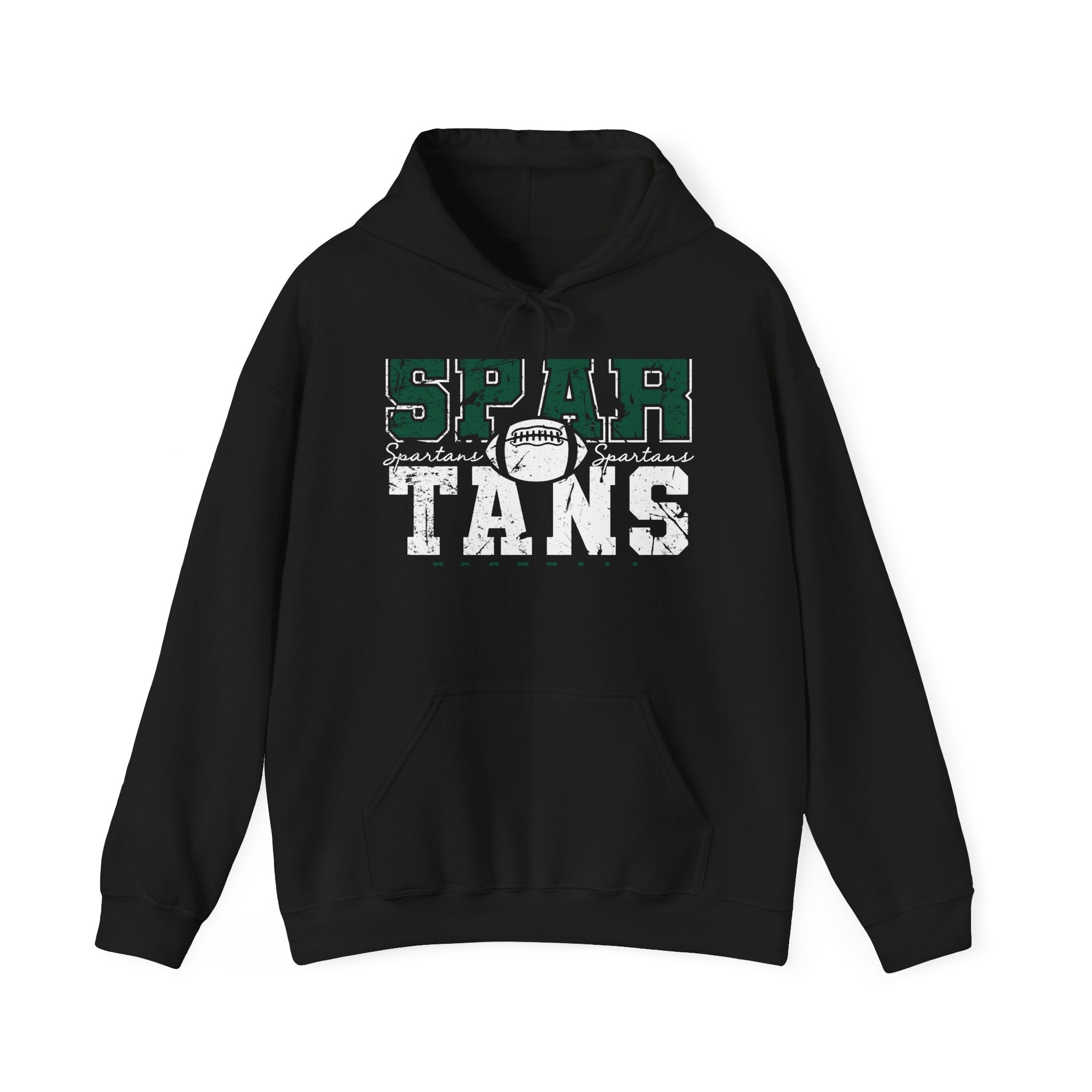 Spartans Football Green & White Hoodie - Unisex