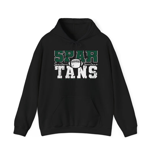 Spartans Football Green & White Hoodie - Unisex