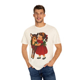 Girl Hugging Fawn Premium T-Shirt - Unisex