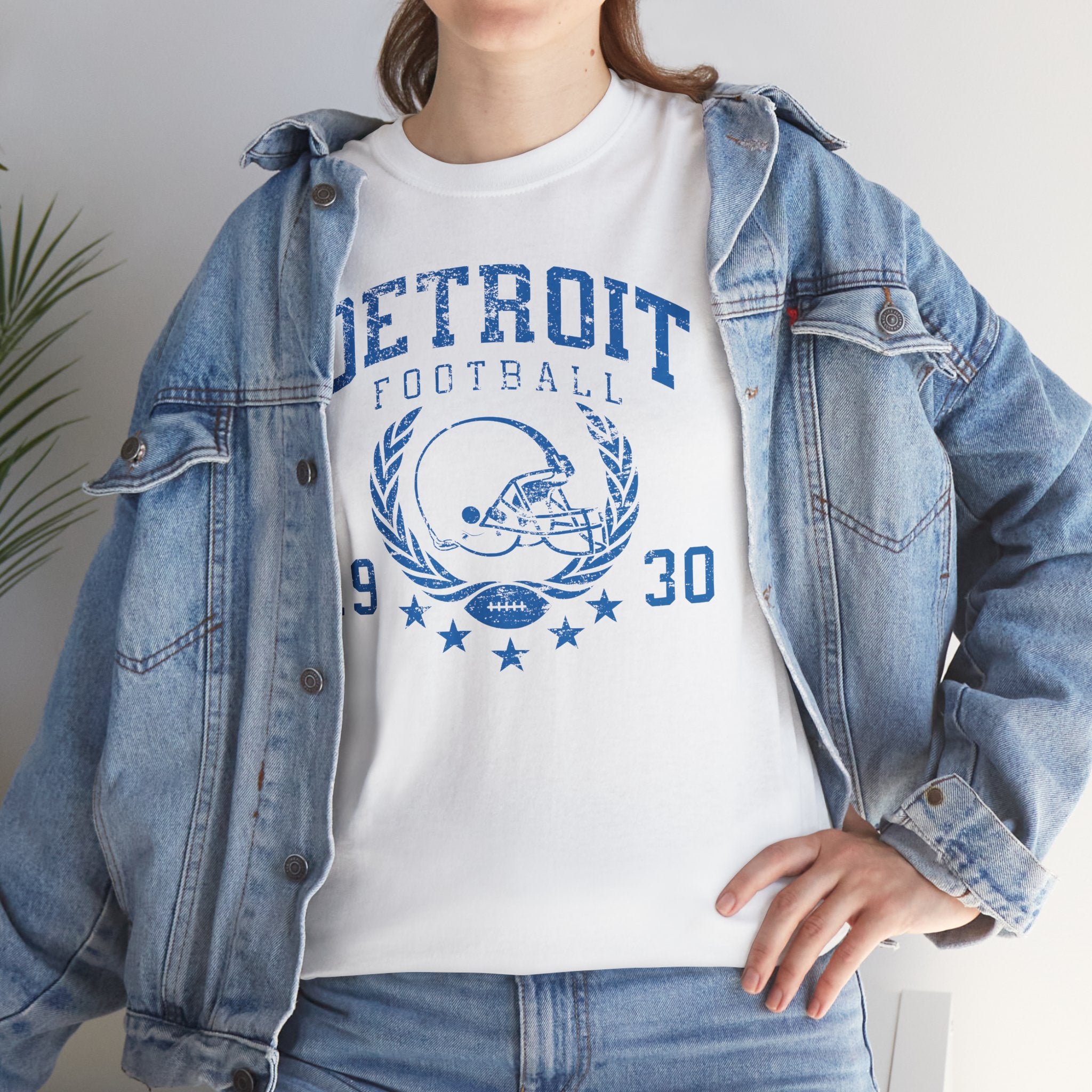 Detroit Football 1930 Blue Basic T-Shirt - Unisex