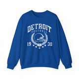 Detroit Football 1930 White Crewneck Sweatshirt - Unisex