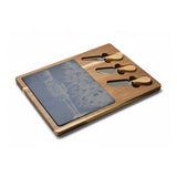 Nutcracker by Tree Engraved Charcuterie Board with Slate Inset & 3 Cheese Knives