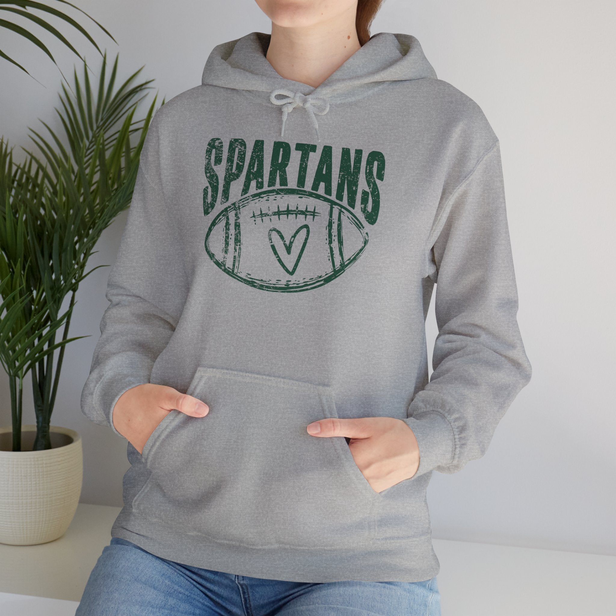 Spartans Heart Green Hoodie - Unisex