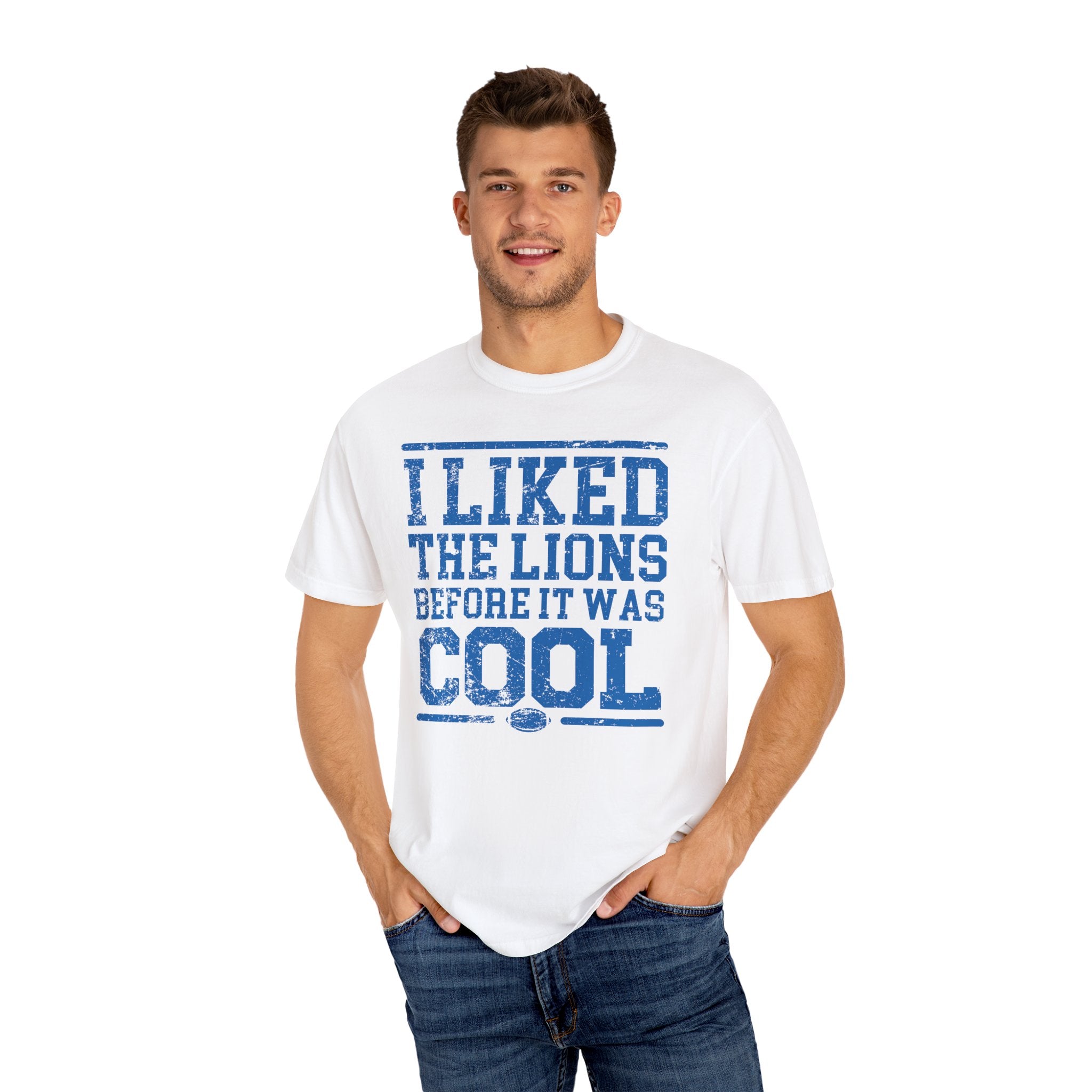 I Liked the Lions Before It Was Cool Blue Premium T-Shirt - Unisex