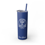 Skinny Steel Tumbler with Straw - 20oz - 36 Social
