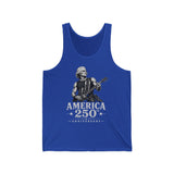 Rock Guitar Soldier America 250 Distressed Patriotic Grunge Basic Tank Top - Unisex