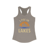Basic Racerback Tank Top - Women's - I Pee In Lakes Retro Sun