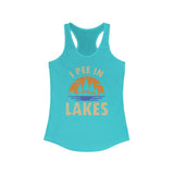 Basic Racerback Tank Top - Women's - I Pee In Lakes Retro Sun