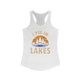 Basic Racerback Tank Top - Women's - I Pee In Lakes Retro Sun