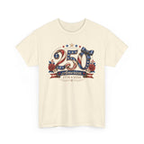 Feminine Bow 250 America 1776 2026 Floral Patriotic Basic T-Shirt - Unisex