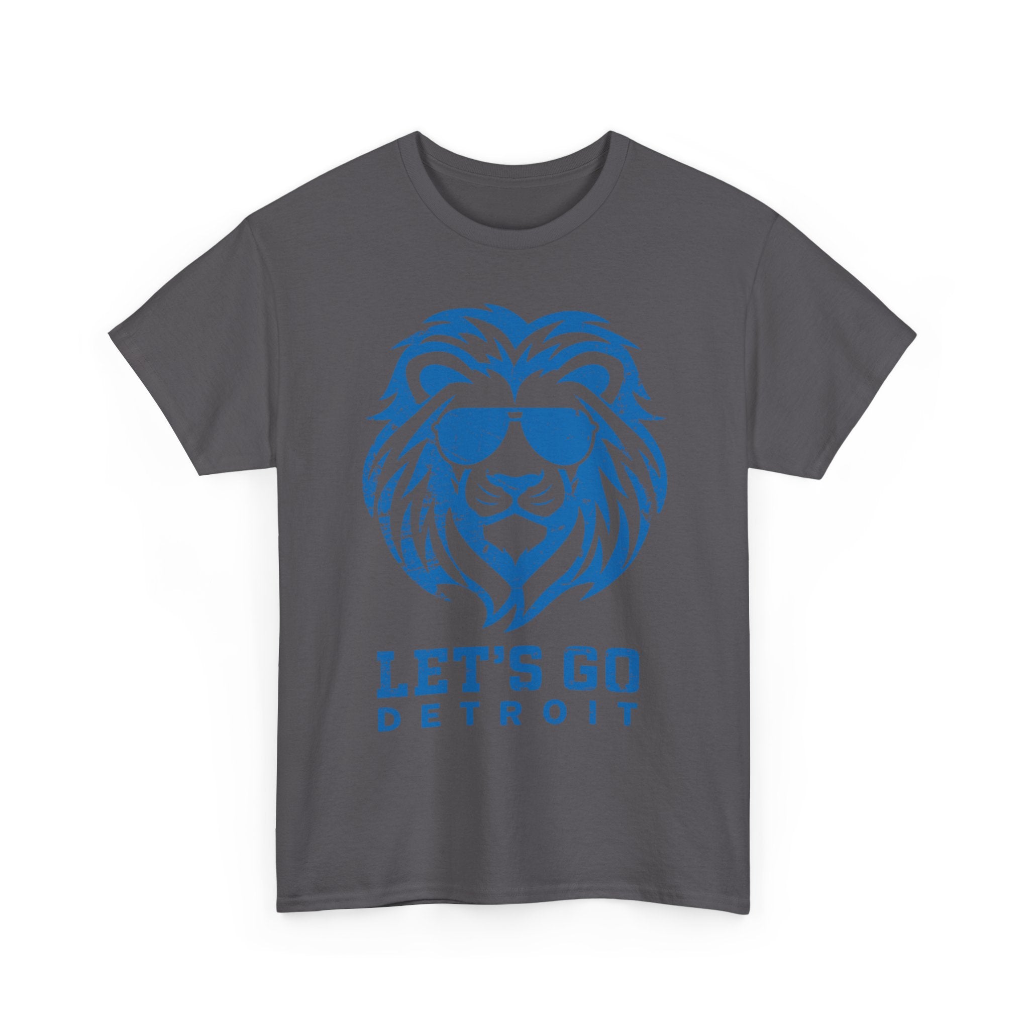 Let's Go Detroit Lion Blue Basic T-Shirt - Unisex