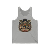 Ornate Eagle Shield USA 250 Anniversary Vintage Americana Basic T-Shirt - Unisex