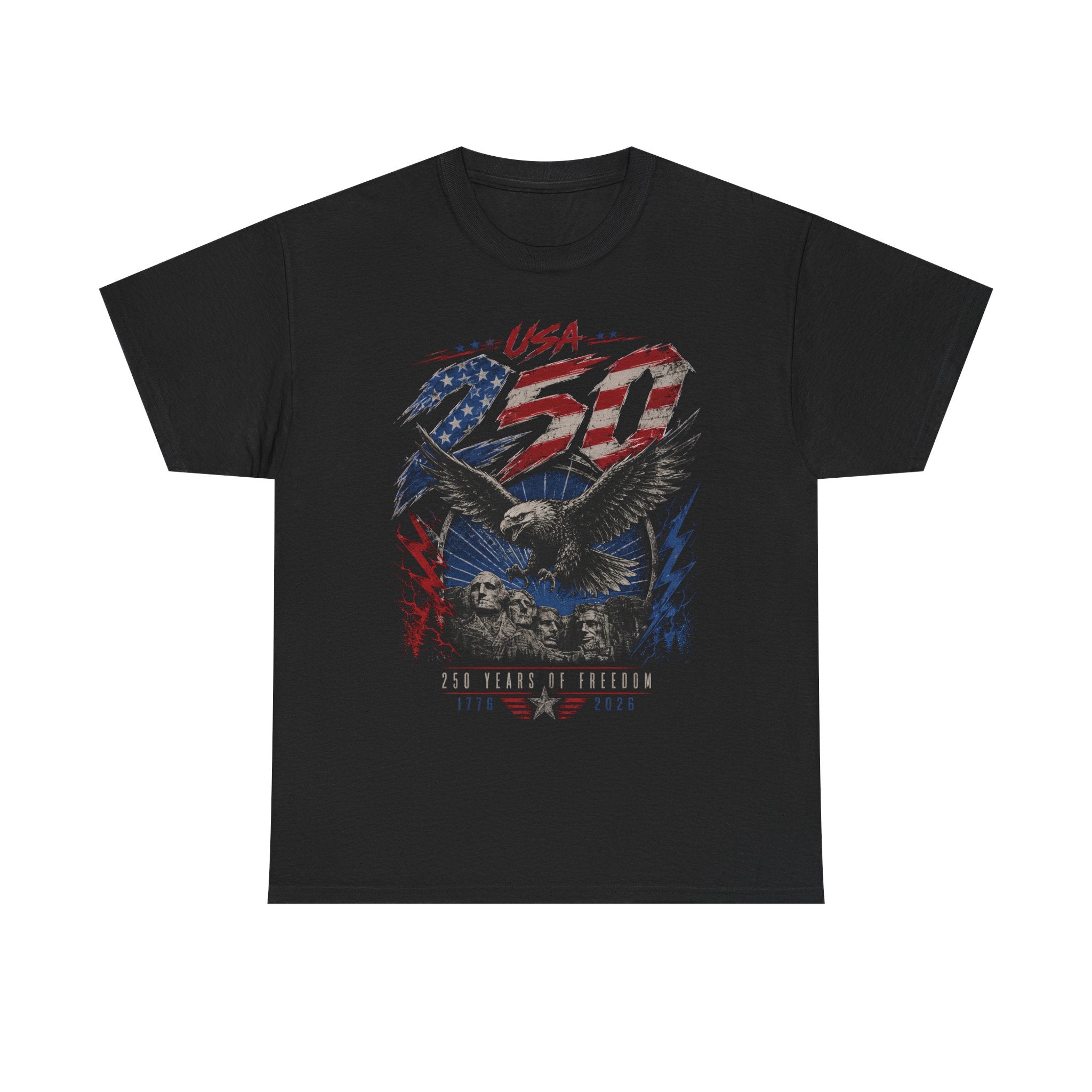 Soaring Eagle Thunder Freedom 250th Anniversary Patriotic Grunge Basic T-Shirt - Unisex