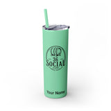 Skinny Steel Tumbler with Straw - 20oz - 36 Social