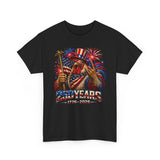 Funny Rooster Flag Fireworks 250th Anniversary Patriotic Grunge Basic T-Shirt - Unisex