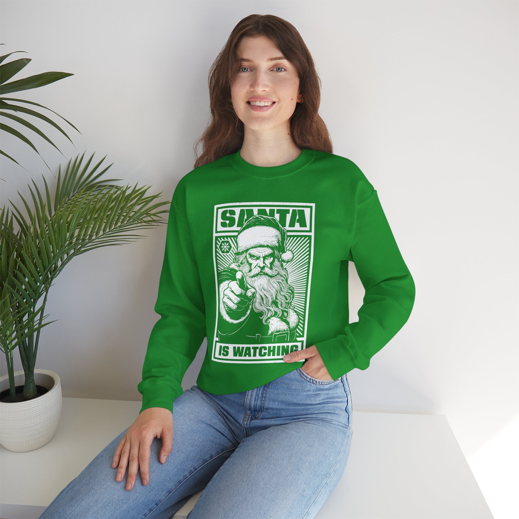 Santa is Watching Crewneck Sweatshirt - Unisex