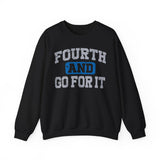 Fourth and Go For It Blue & Gray Crewneck Sweatshirt - Unisex