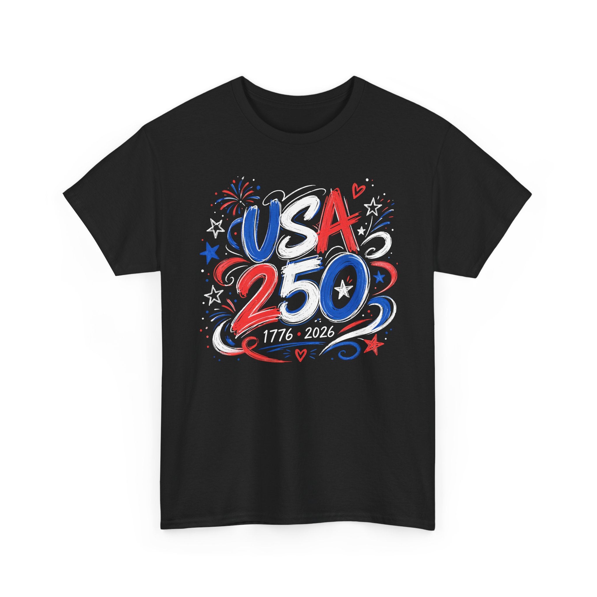 Bold Brush USA 250 Anniversary Patriotic Americana Basic T-Shirt - Unisex