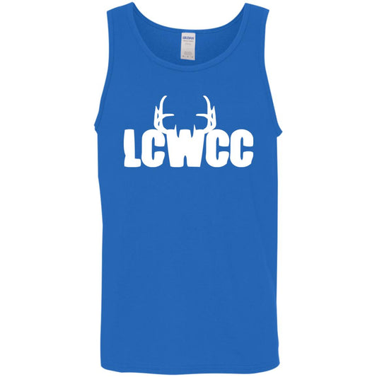 LCWCC Rack Logo - White G520 Cotton Tank Top 5.3 oz.