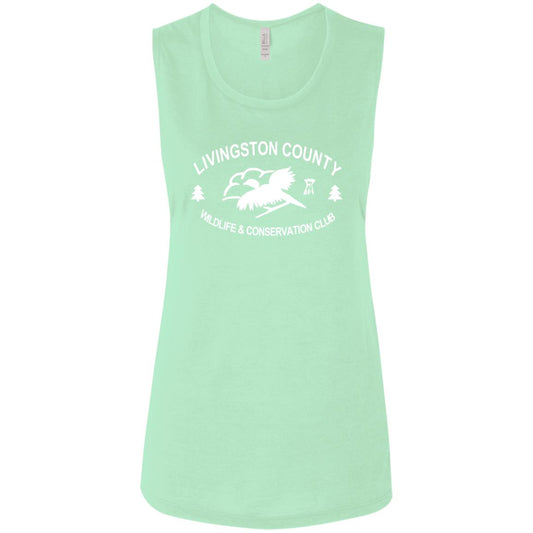 LCWCC Original - White B8803 Ladies' Flowy Muscle Tank