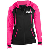 LCWCC Rack Logo - White LST236 Ladies' Sport-Wick® Full-Zip Hooded Jacket