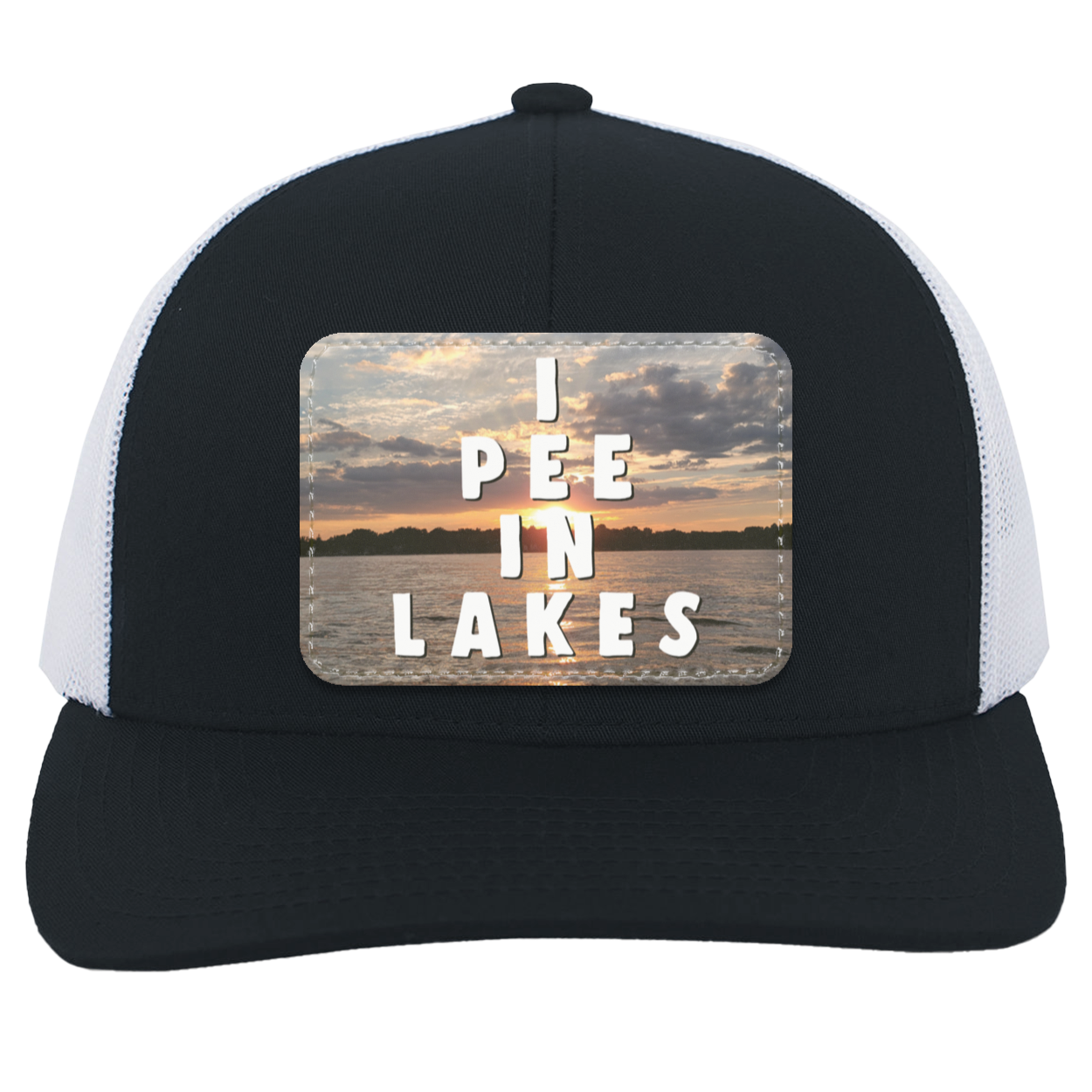 I Pee In Lakes Tie Baseline 104C Trucker Snap Back - Patch