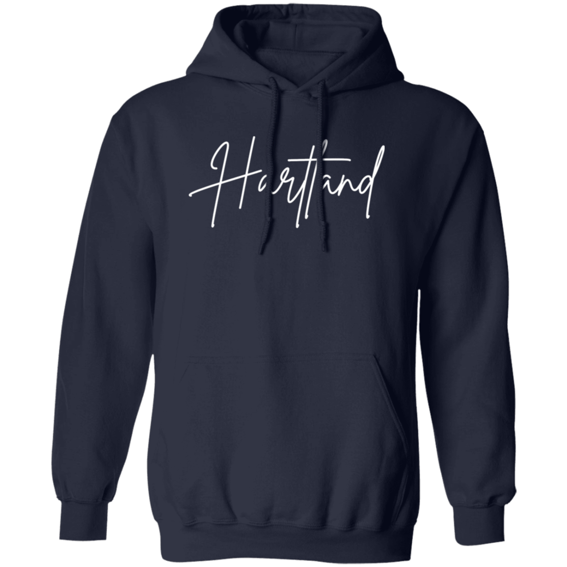 Hartland Skinny 1 White G185 Gildan Pullover Hoodie