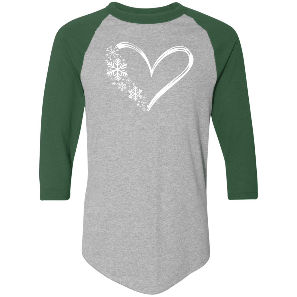 Heart & Snowflakes 1 4420 Colorblock Raglan Jersey